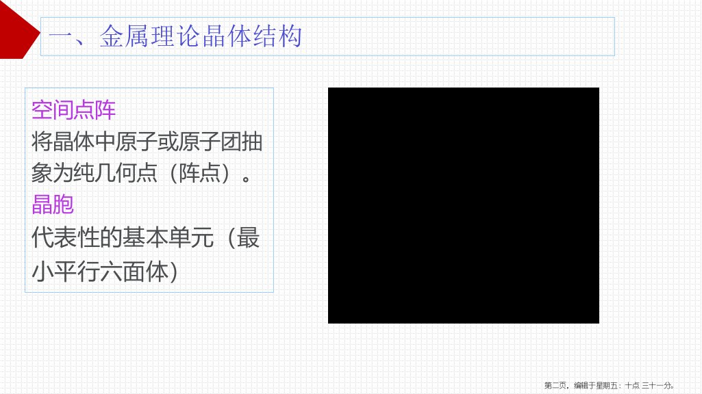 机械制造基础晶体结构