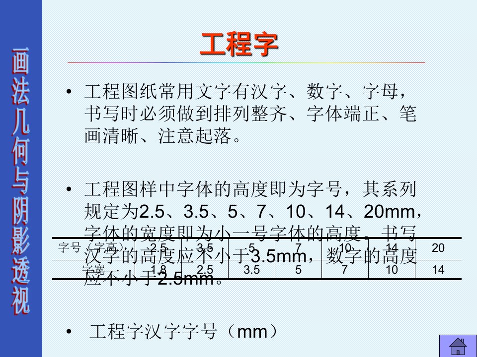 仿宋字写法