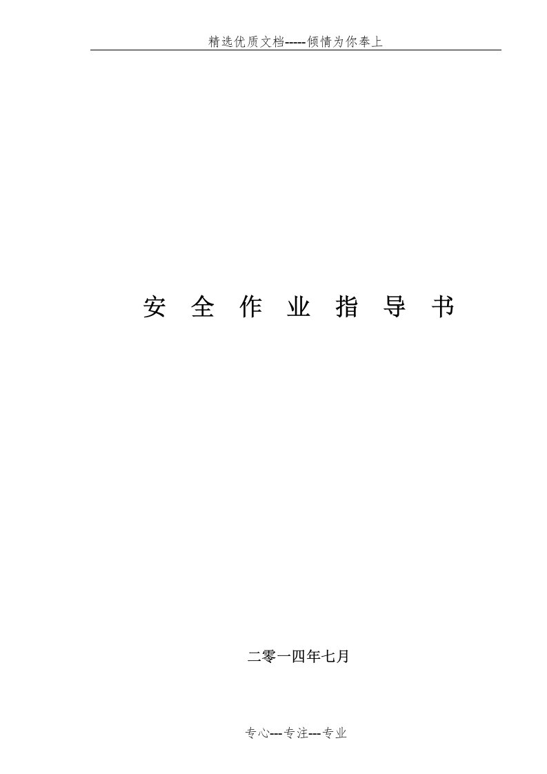 现场检测安全作业指导书(共22页)