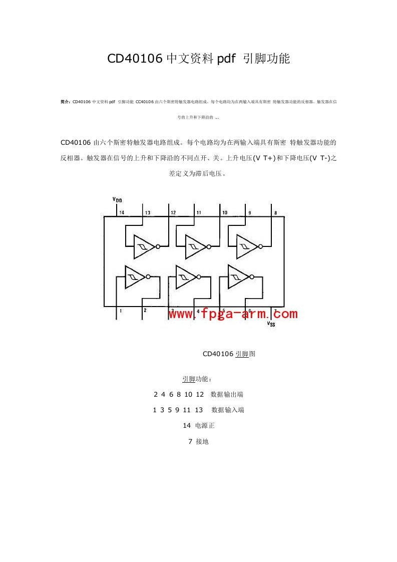 CD40106中文资料