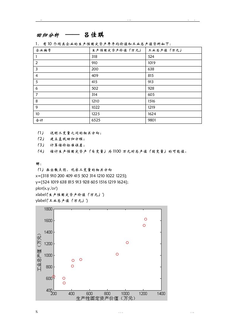 数学建模——回归分析