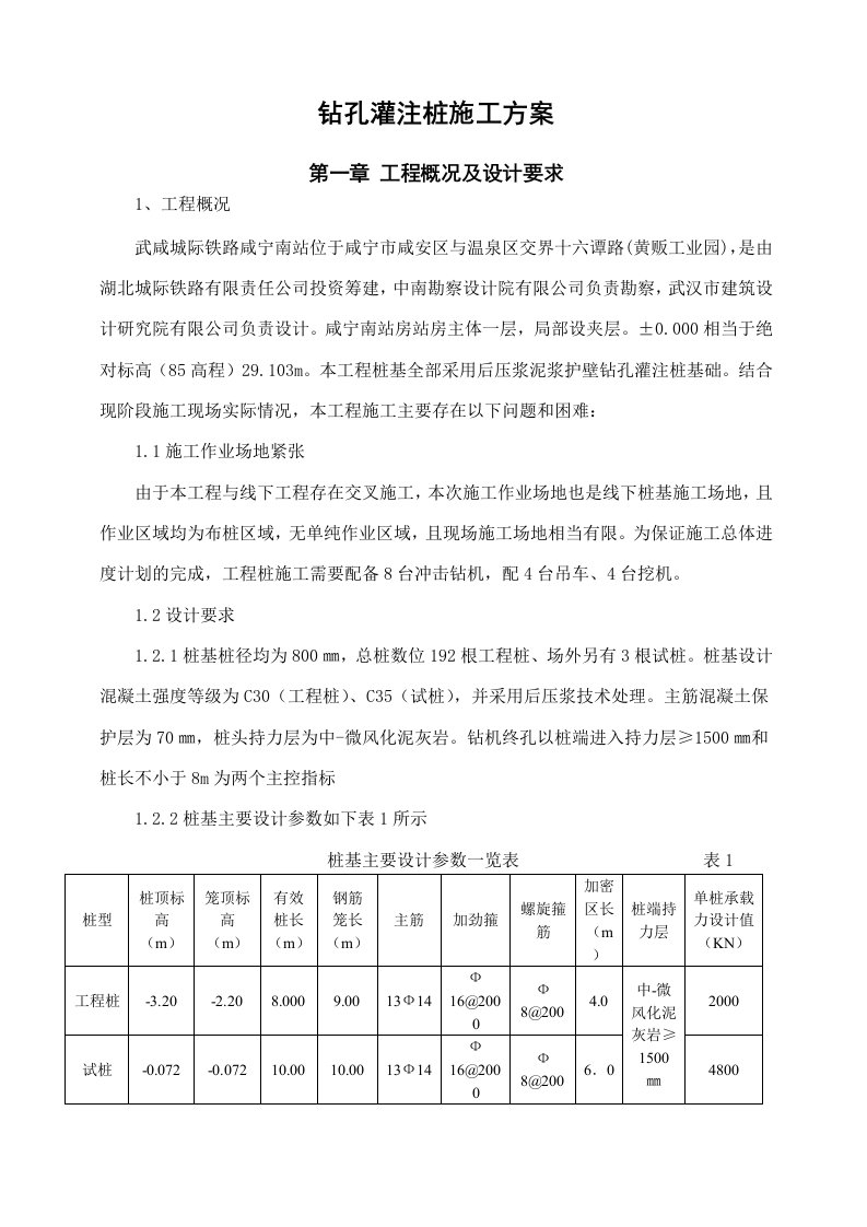 城际高铁钻孔灌注桩施工方案