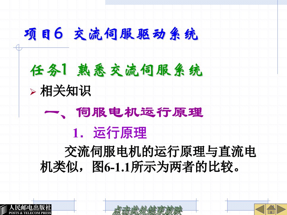 项目6交流伺服驱动系统(机电一体化技术与系统）