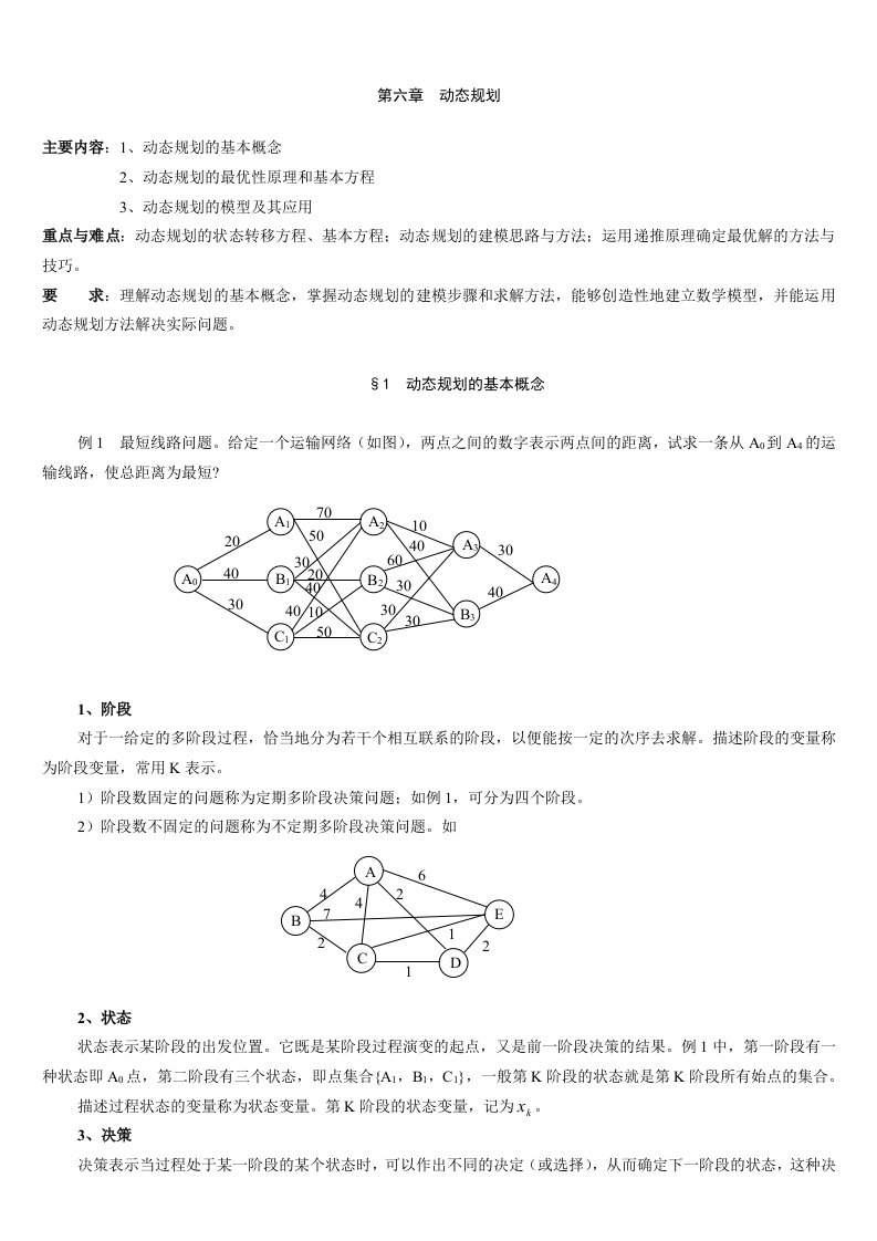 运筹学第六节动态规划