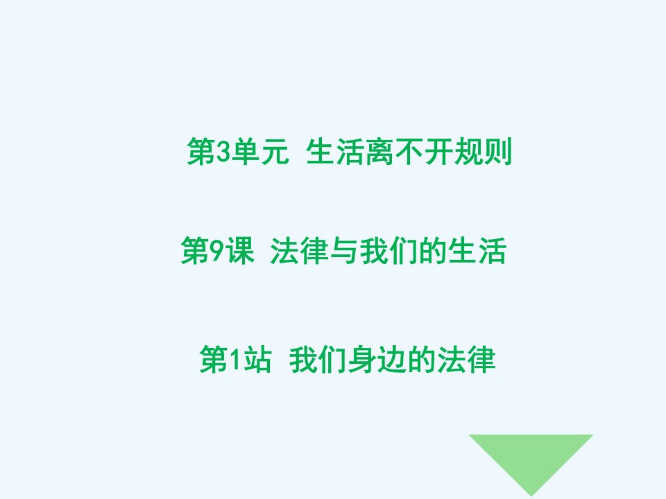 北师大版道德与法治七年级下册9.1《我们身边的法律》ppt课件3