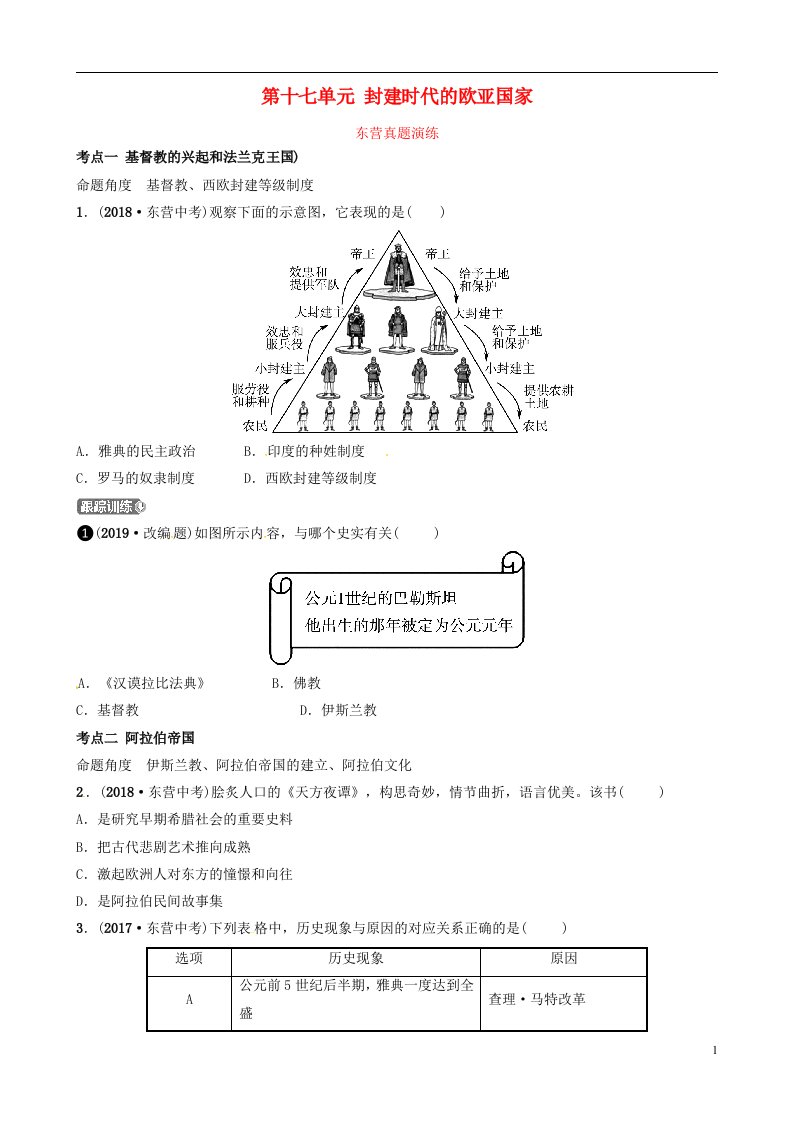 中考历史复习