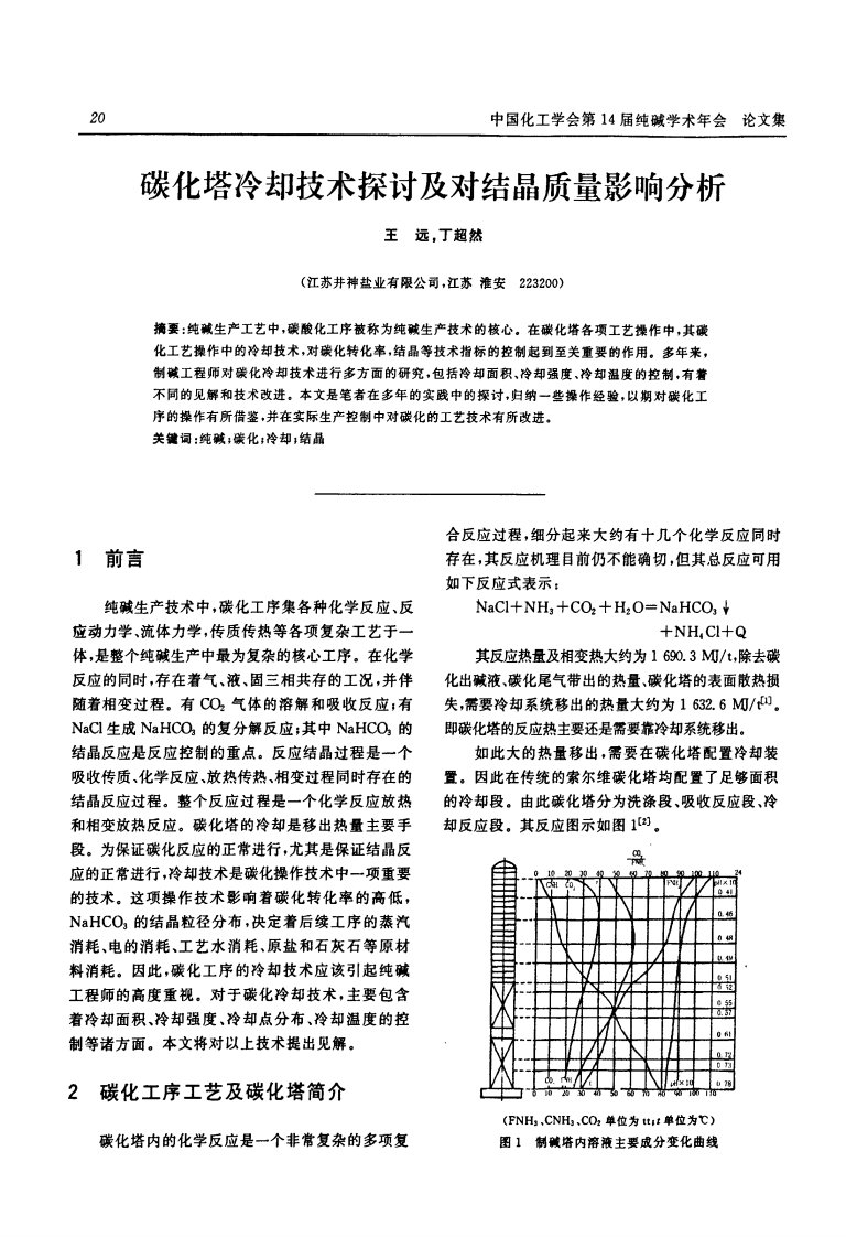 碳化塔冷却技术探讨及对结晶质量影响分析