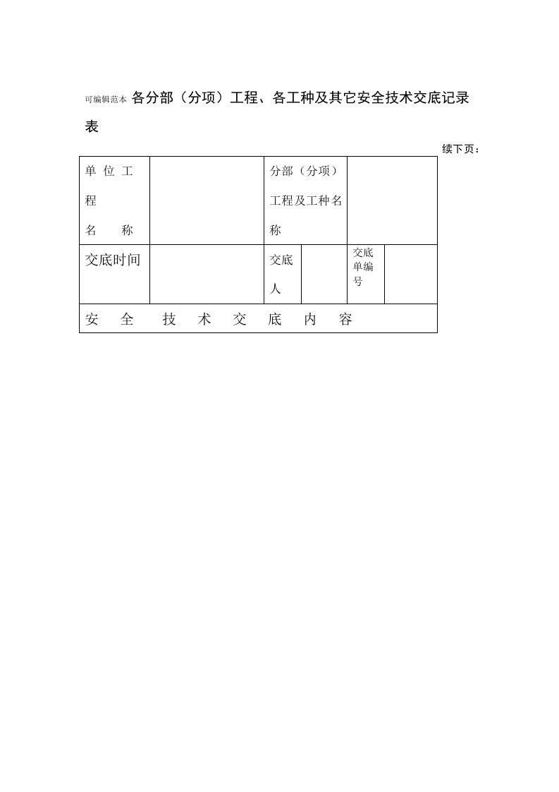 新工人进场安全技术交底