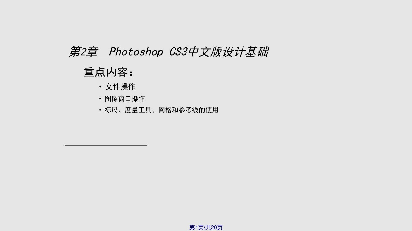 CS中文应用教程PPT课件