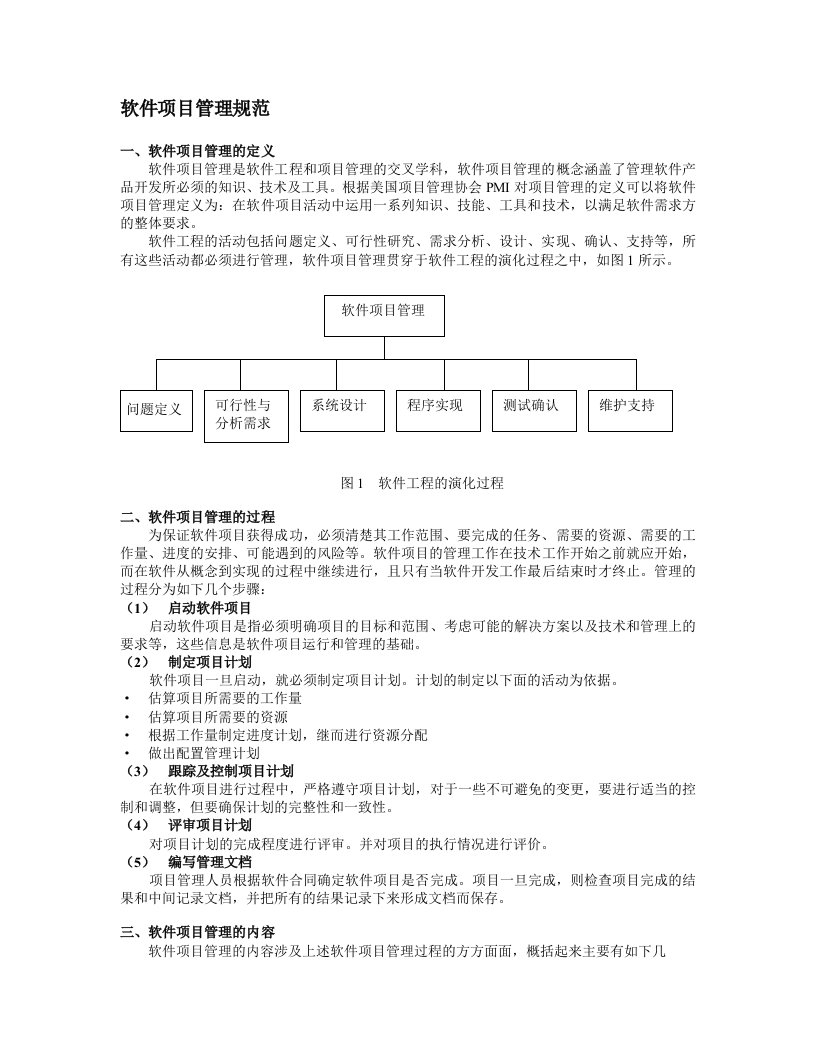 软件项目管理规范