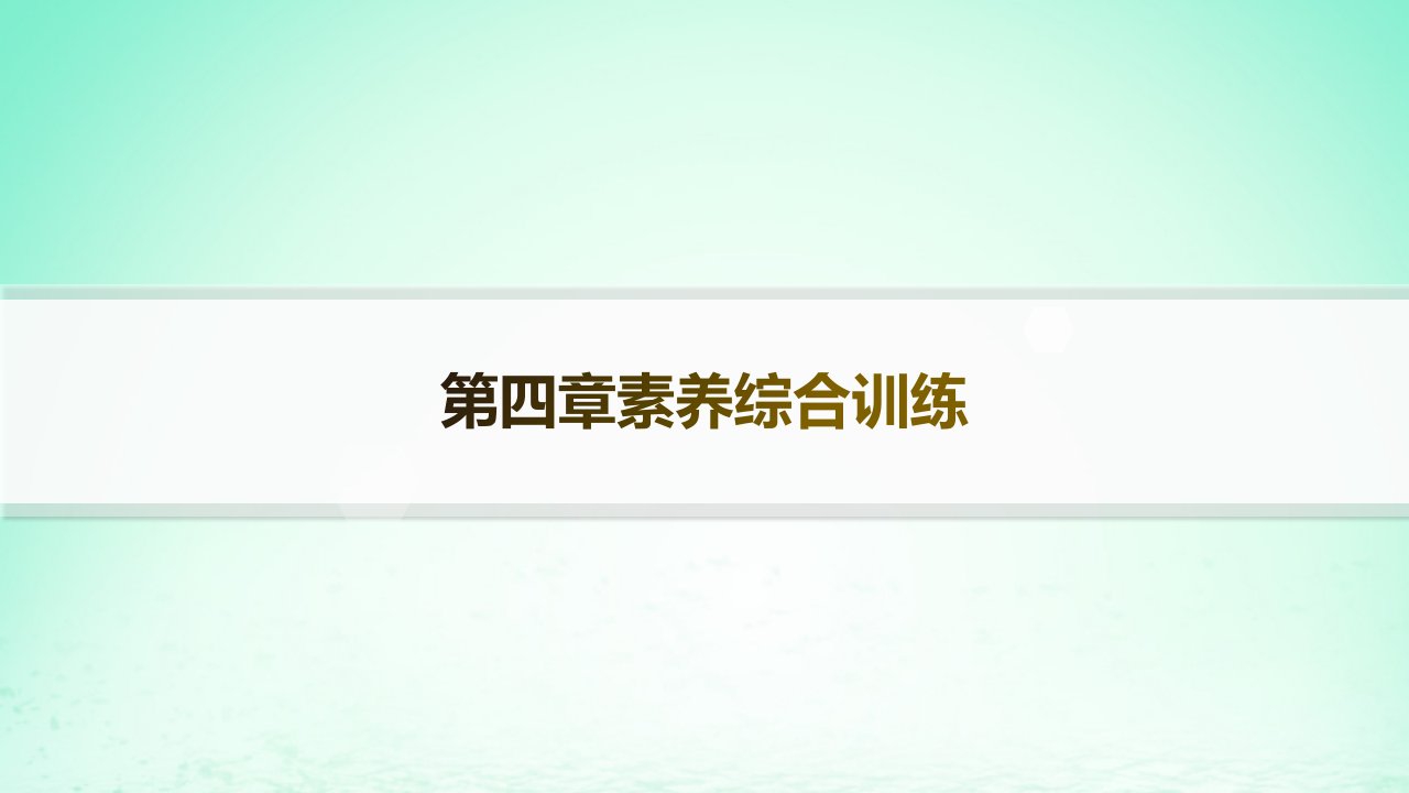 新教材2023_2024学年高中地理第4章自然地理实践的基本方法素养综合训练课件中图版必修第一册