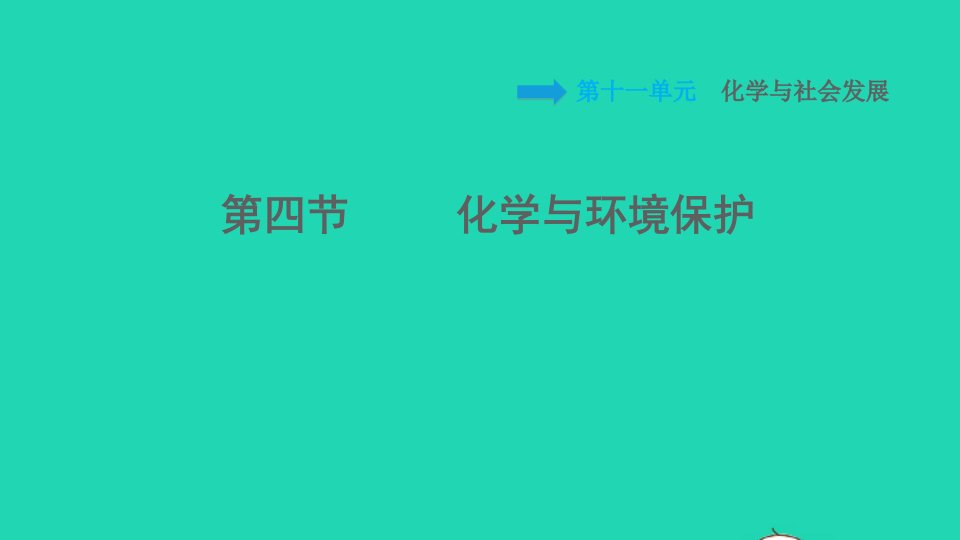 2022九年级化学下册第11单元化学与社会发展11.4化学与环境保护习题课件鲁教版