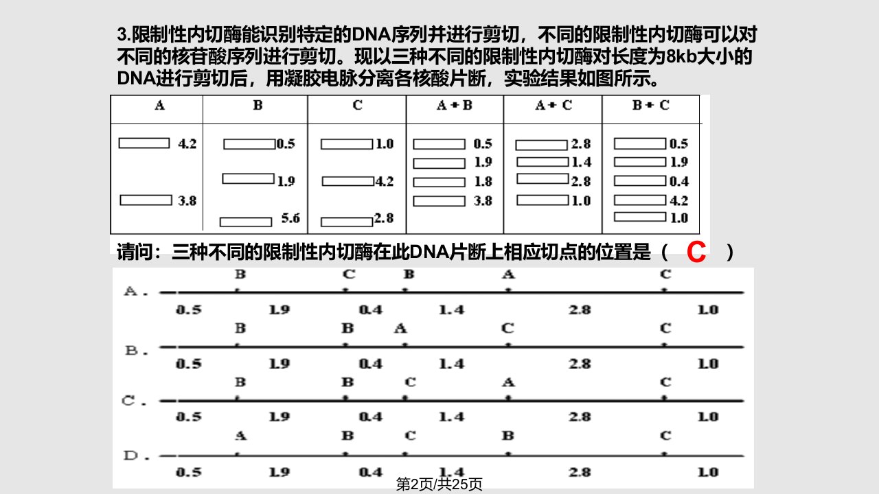 专题一基因工程练习题能力提高