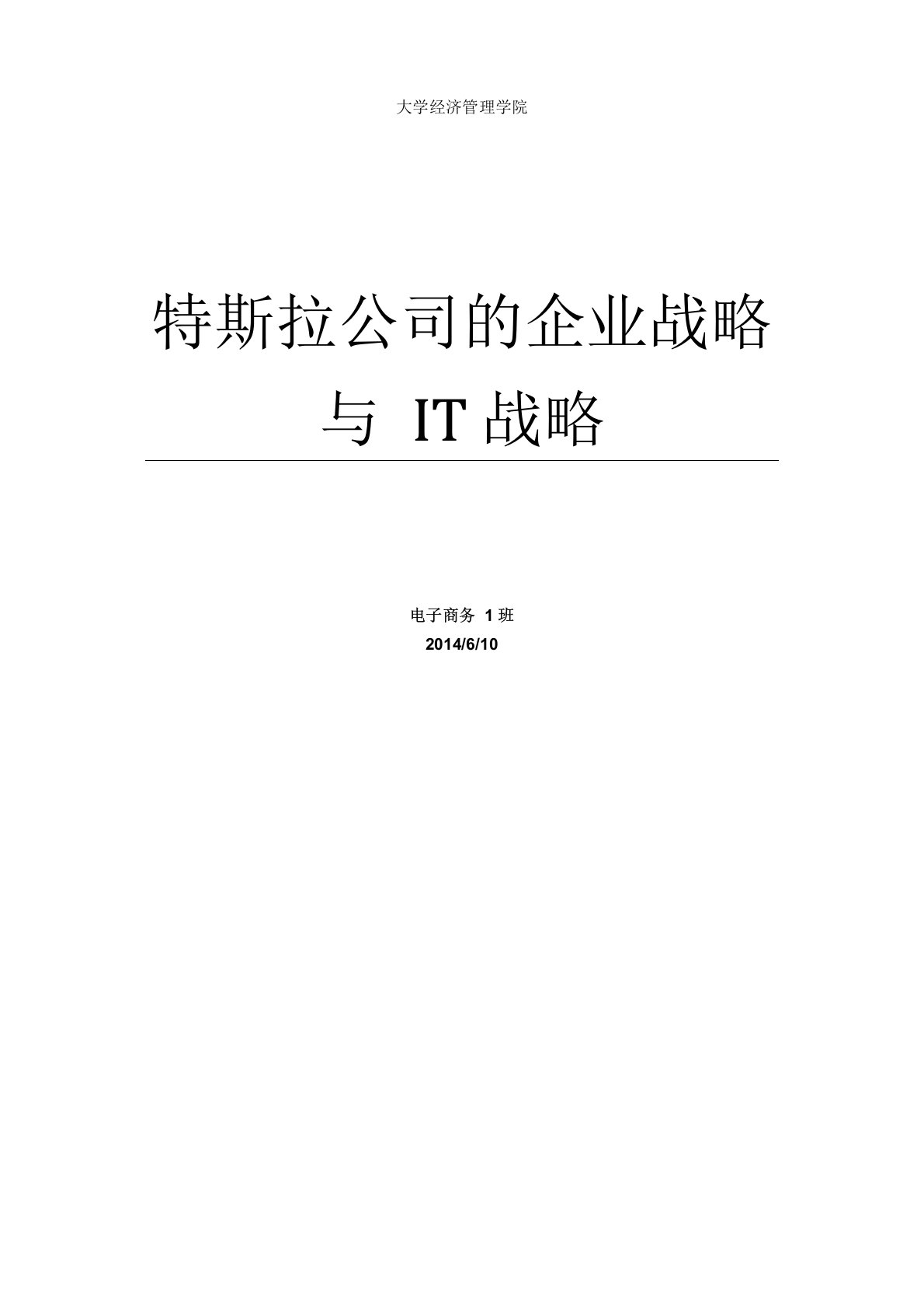 特斯拉汽车公司战略分析