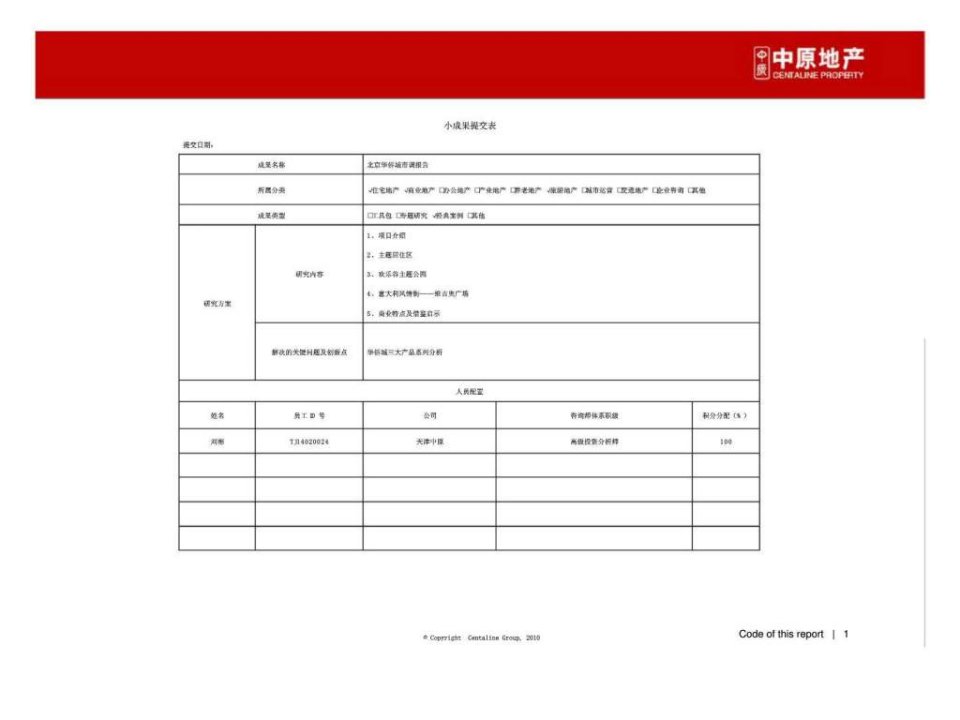 2013天津中原北京华侨城市调报告