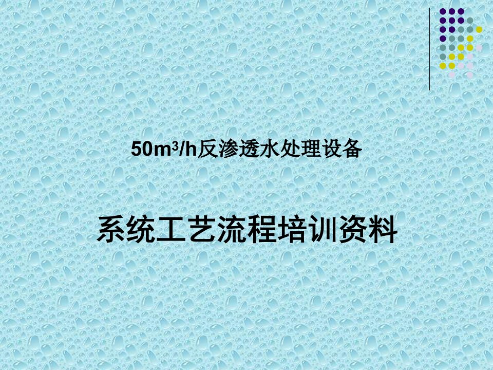 反渗透系统工艺流程培训资料（PPT31页)