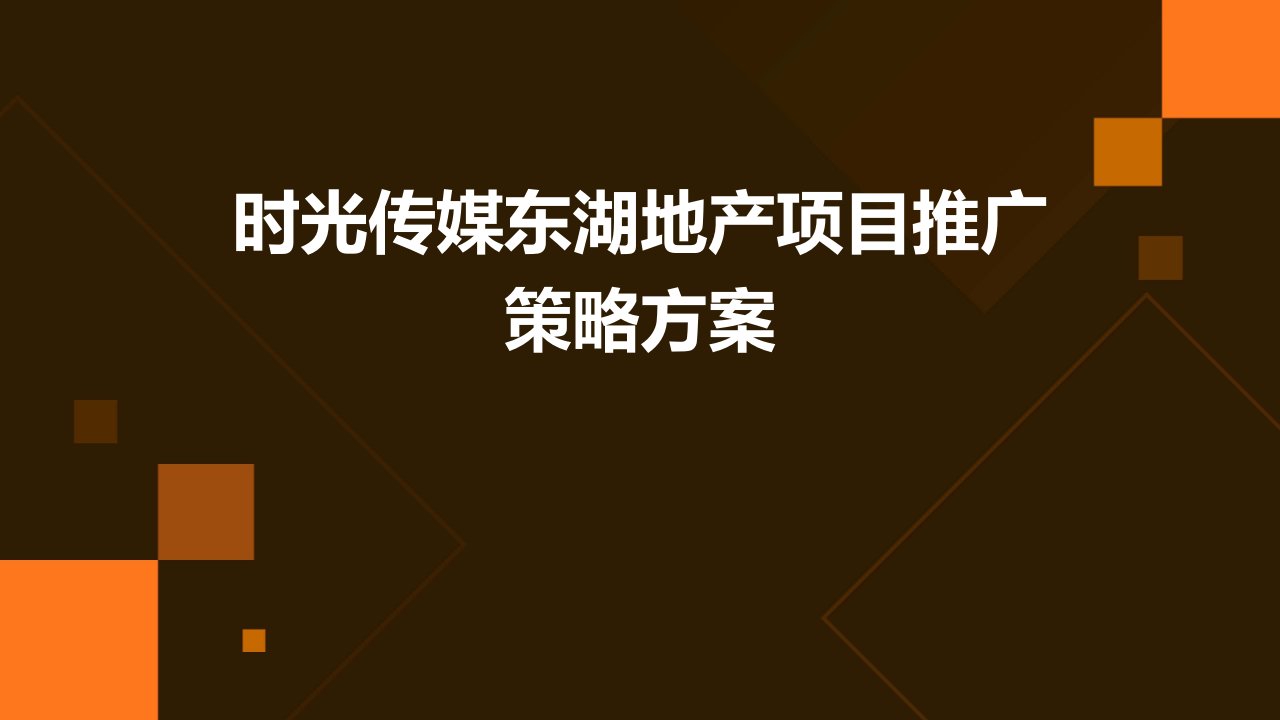 时光传媒东湖地产项目推广策略方案