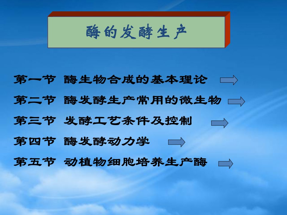 现代酶工程2酶的发酵生产