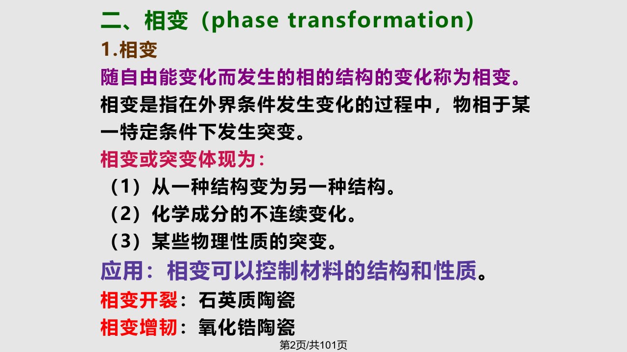 无机材料科学基础相变