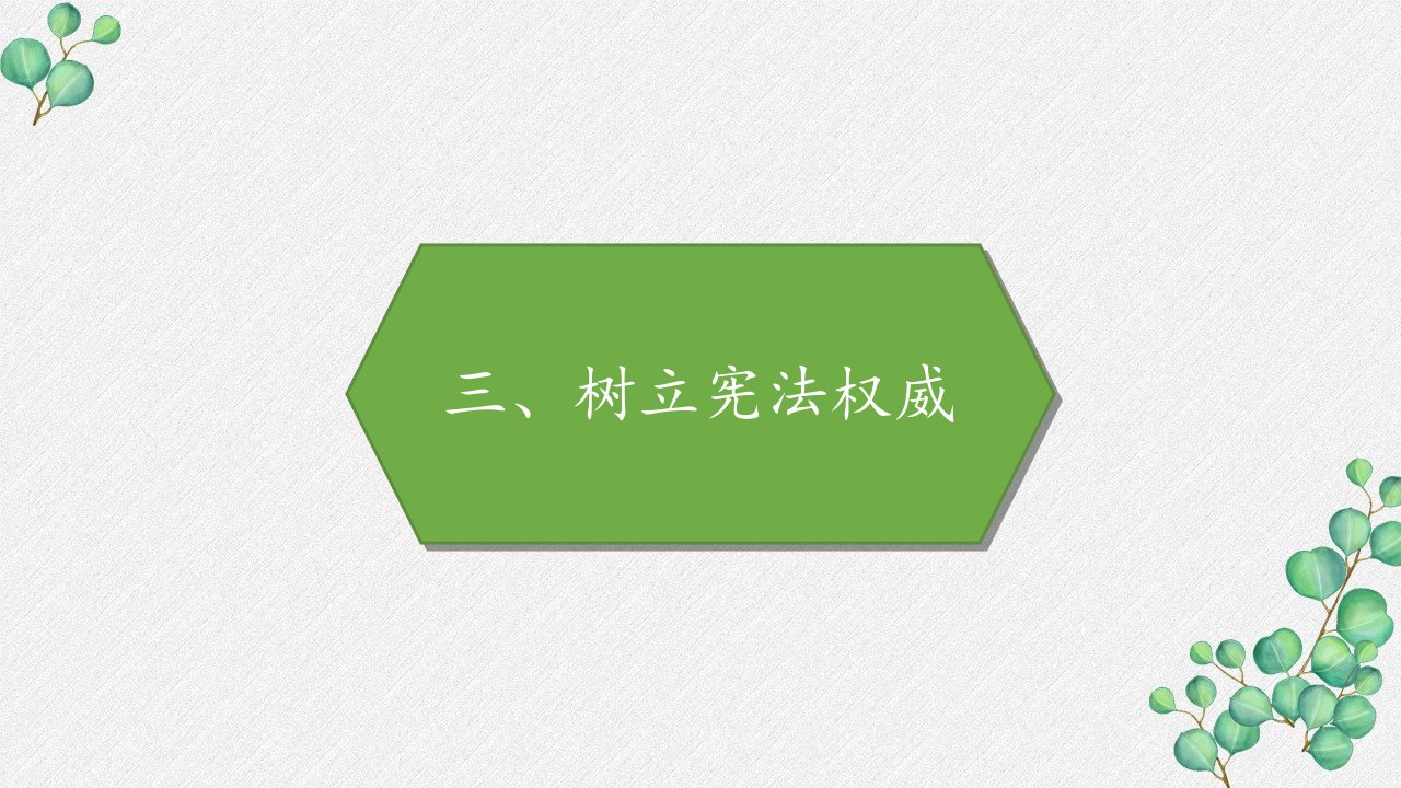 部编版六年级道德与法治上册《树立宪法权威》PPT课件