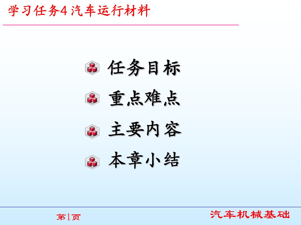 汽车机械基础学习任务4