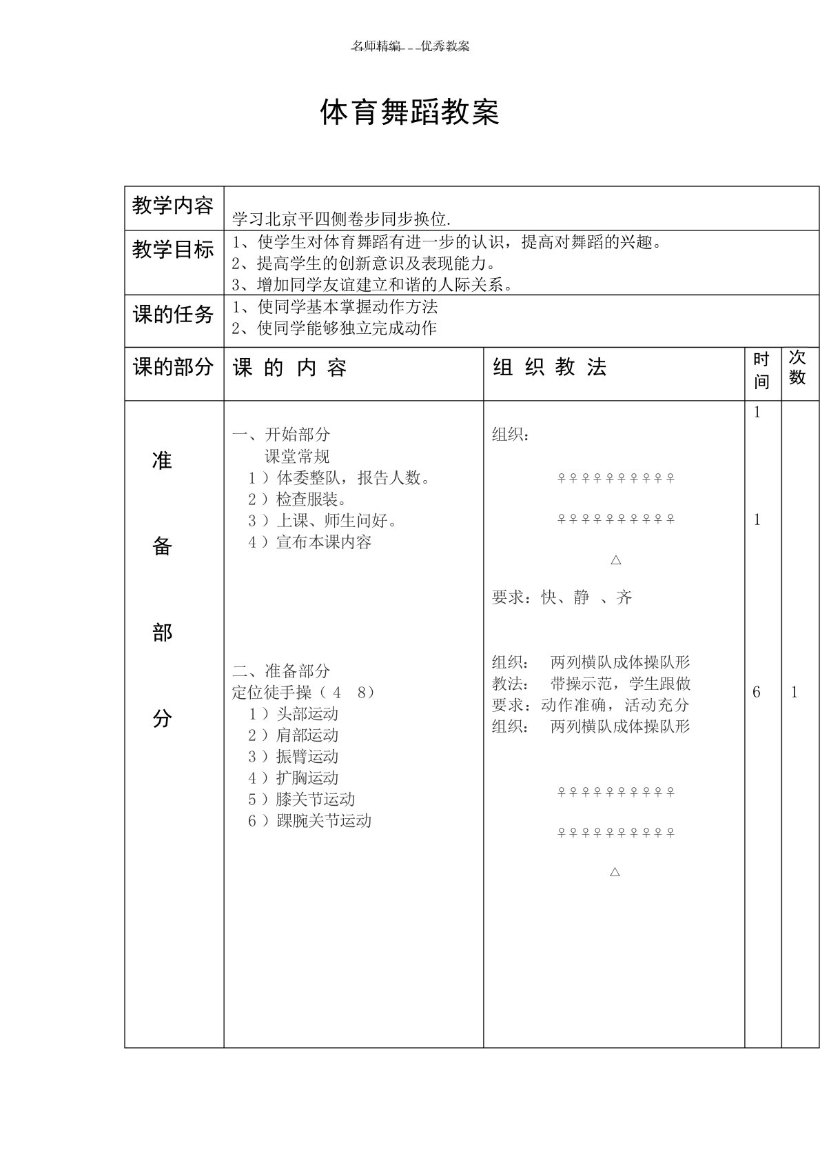 体育舞蹈教案--舞蹈