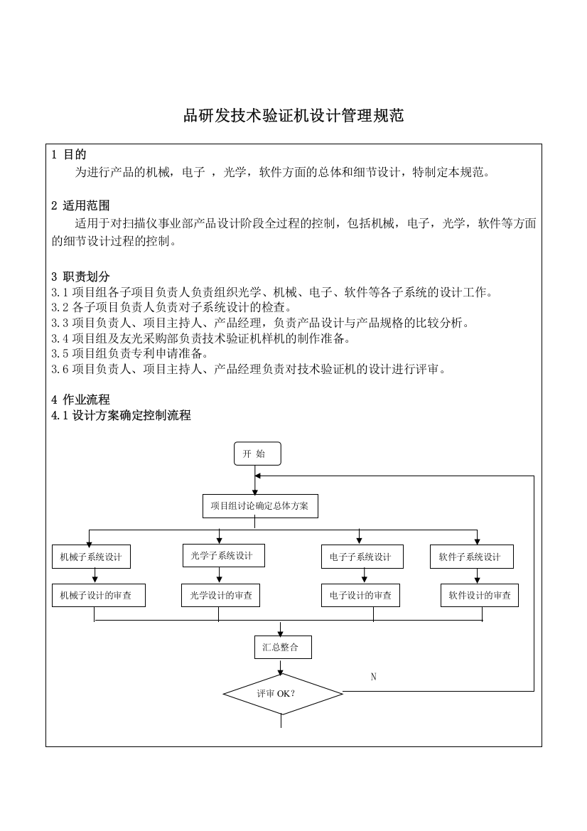 新产品研发技术验证机设计管理规范