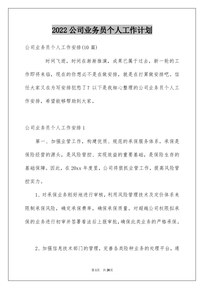 2022公司业务员个人工作计划_1