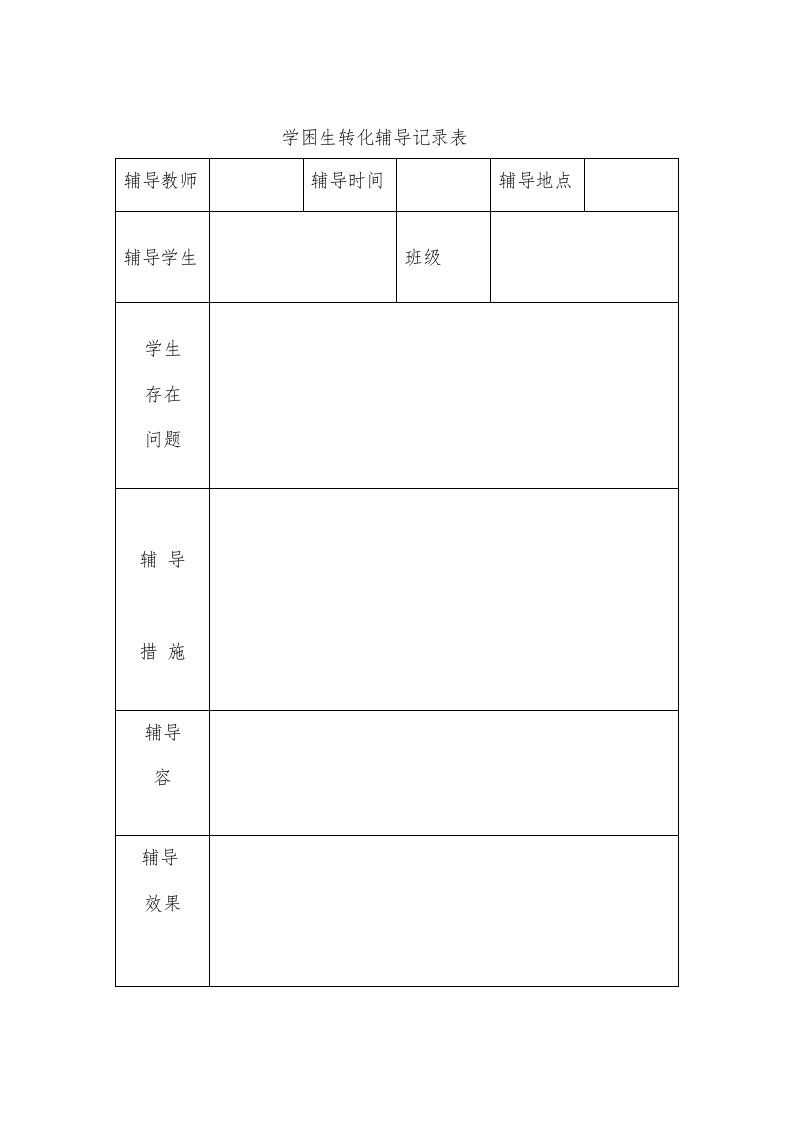 学困生转化辅导记录文本