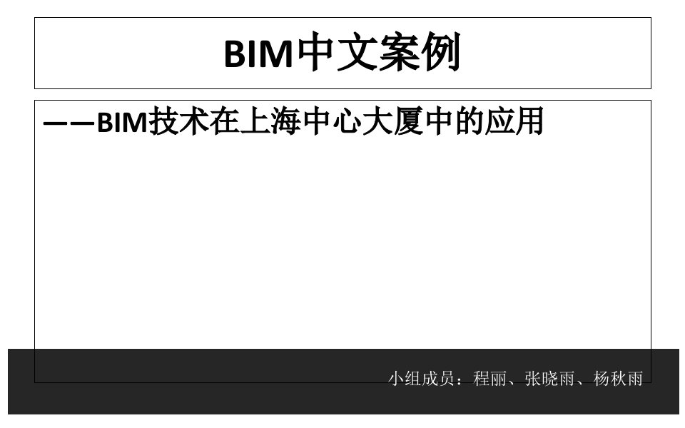 BIM案例分析PPT课件