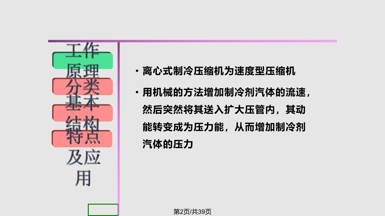 离心式制冷压缩机原理与结构