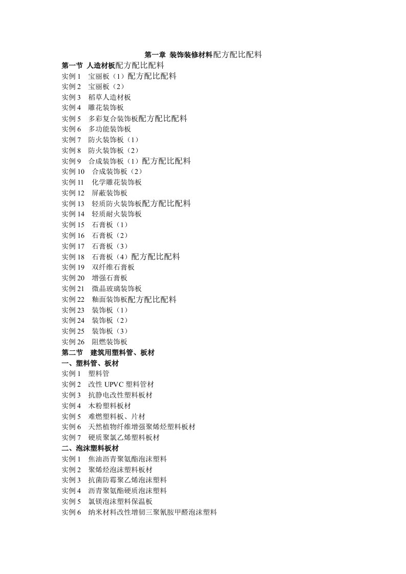 装饰装修材料和建筑涂料配方与制备