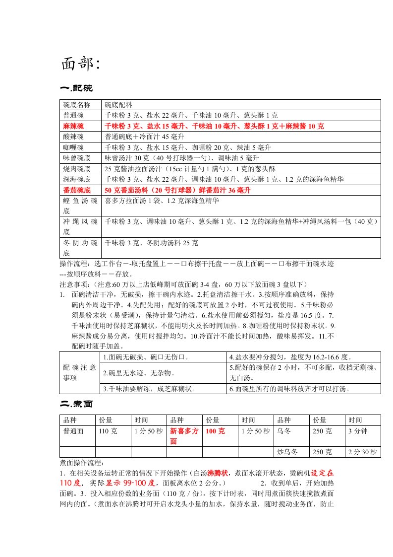 味千拉面面制作方法