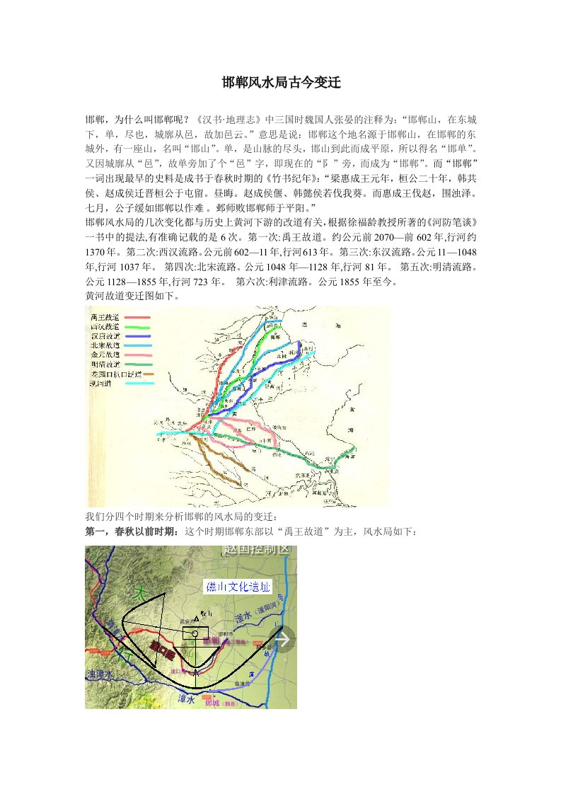 邯郸风水局古今变迁考