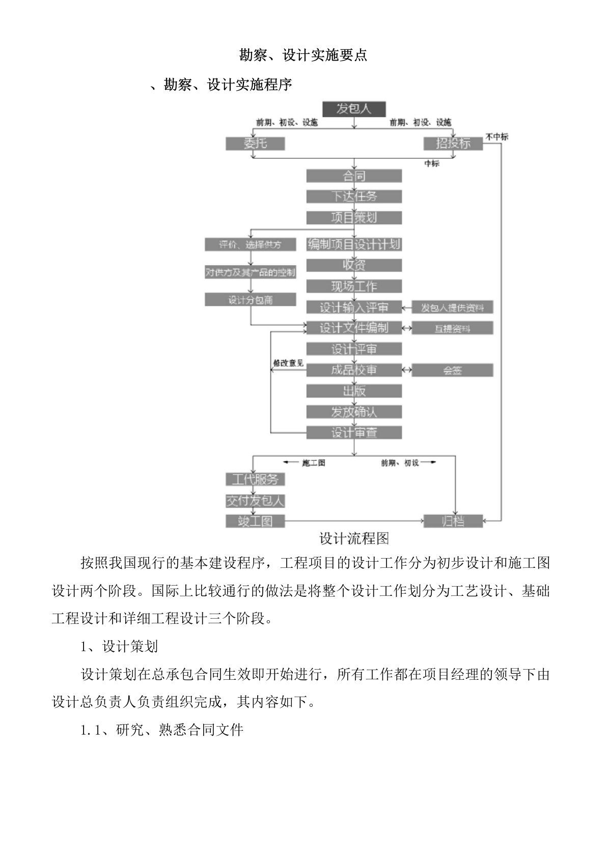 EPC项目勘察、设计实施要点