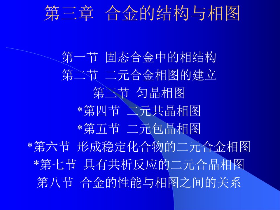 合金的结构与相图(材料第三章)