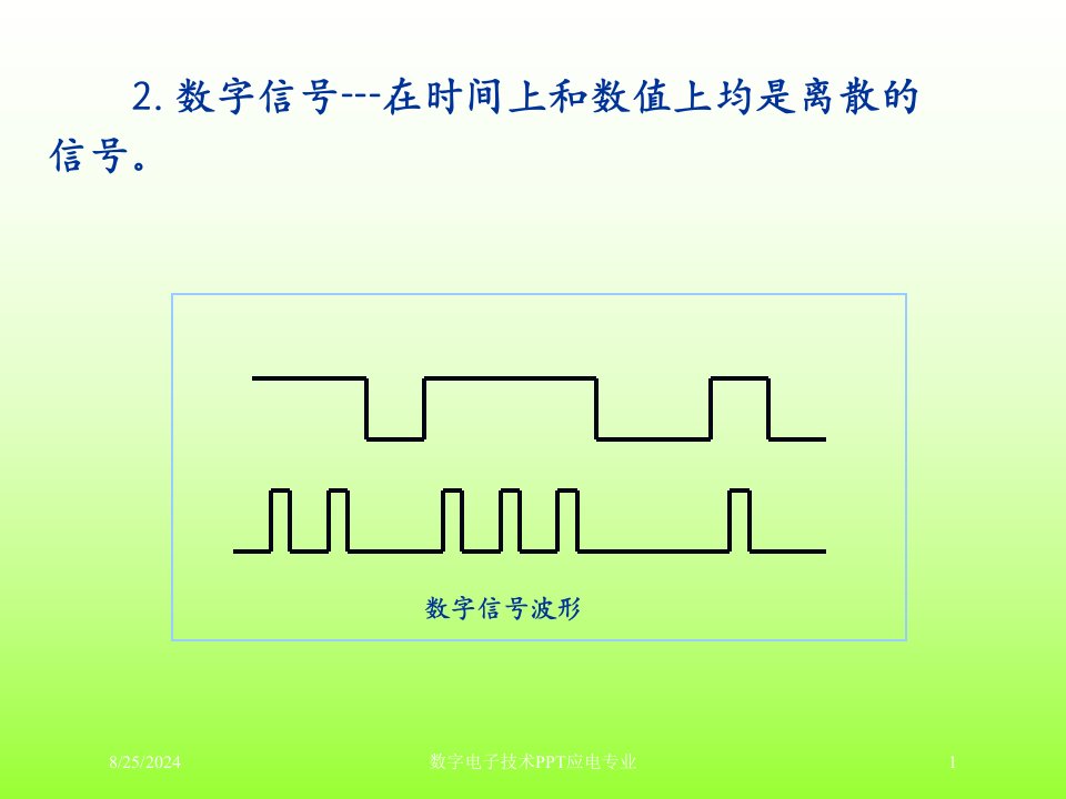 2021年度数字电子技术PPT应电专业讲义