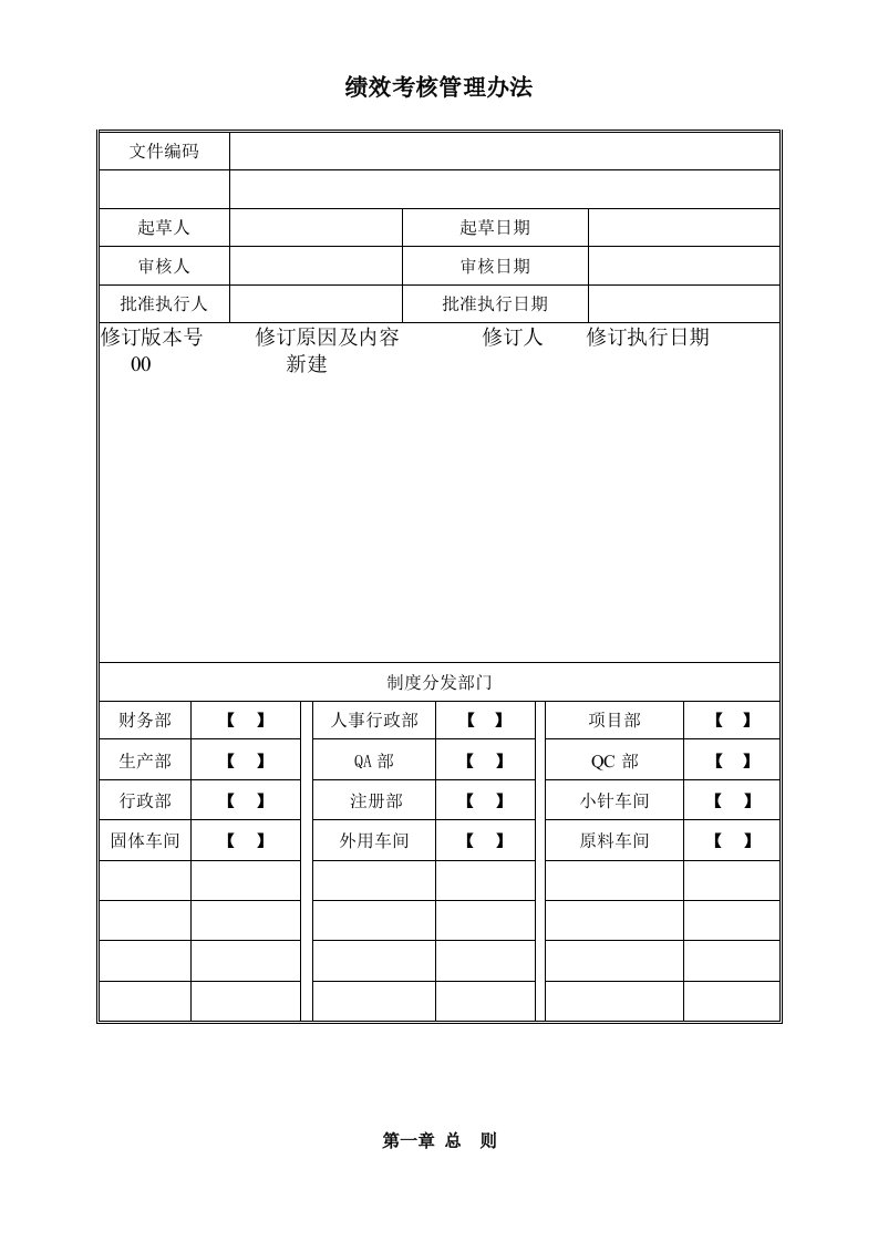 KPI绩效考核管理办法