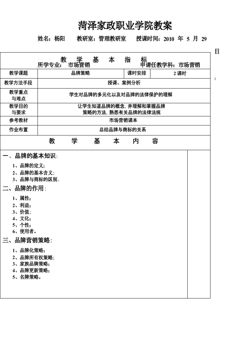 市场营销品牌策略