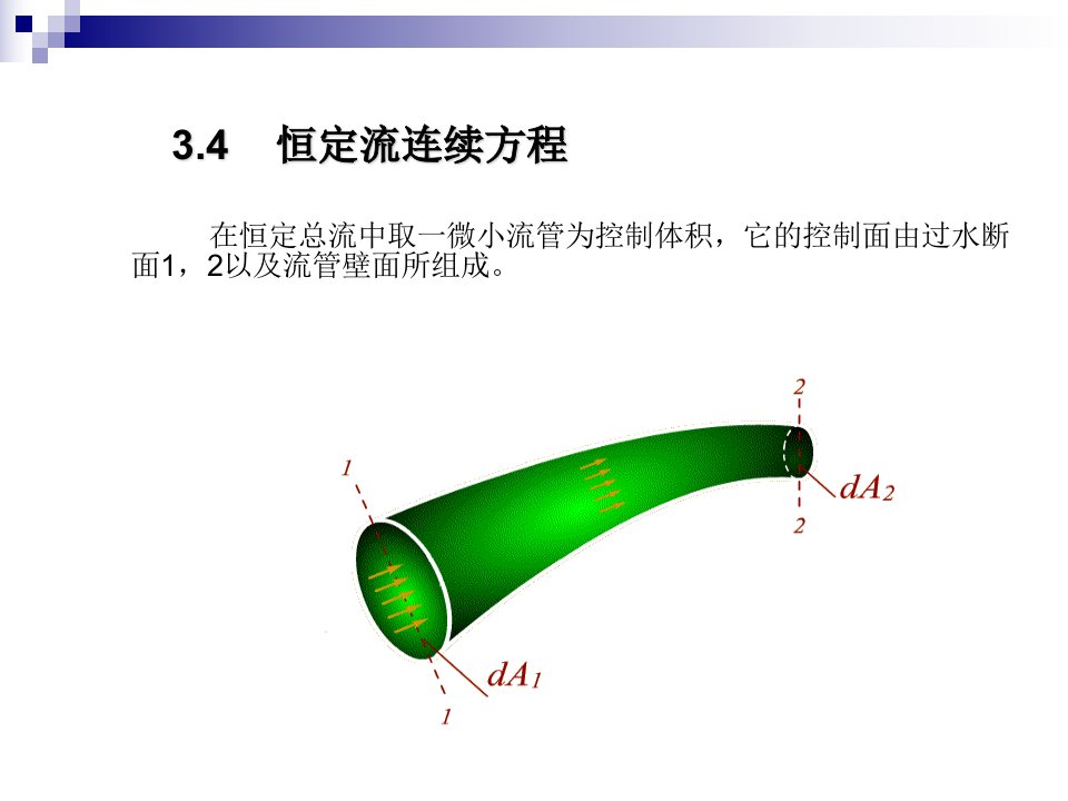 水力学课件-3.4恒定流动的连续方程