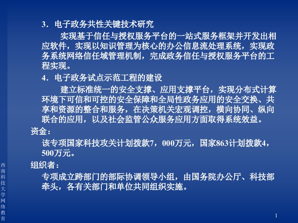 补充1国家电子政务试点示范工程