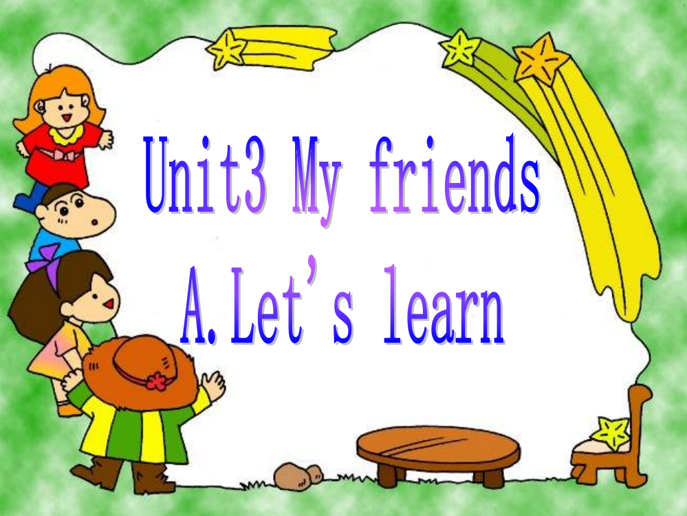 PEP小学英语四年级上册Unit3Alet'slearn