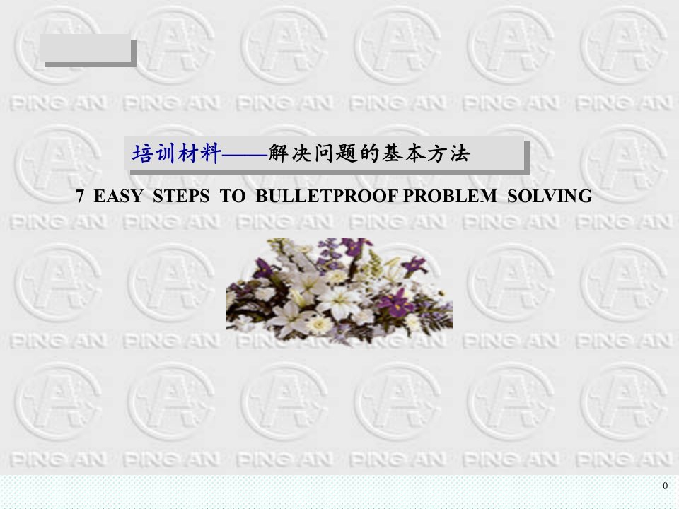 企业培训-培训材料解决问题的基本方法1