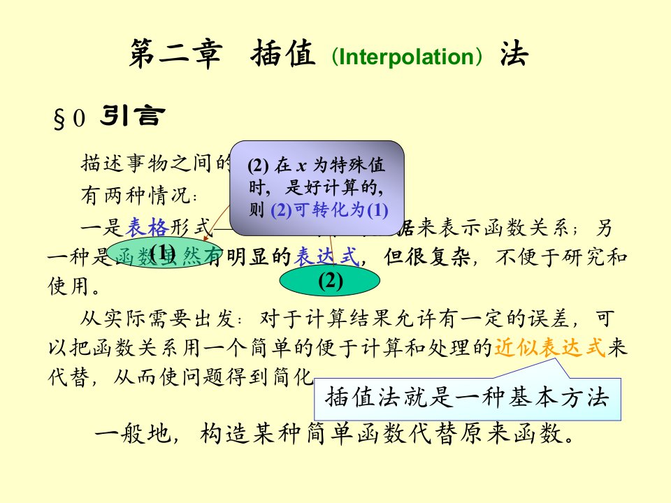 李庆扬数值分析——插值法