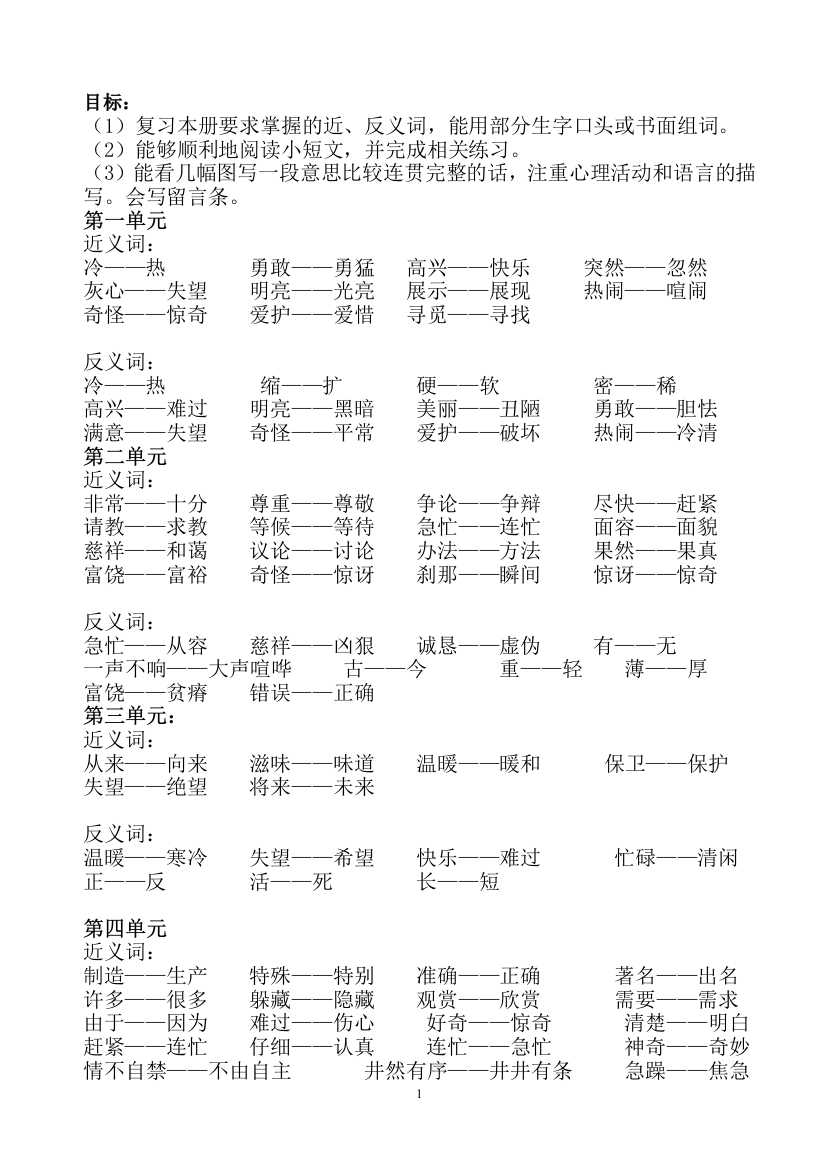 语S版二年级下册语文知识点总结10