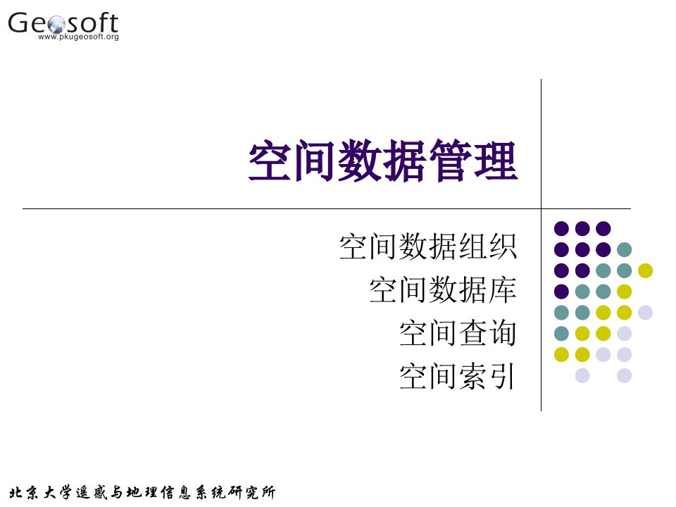 地理信息系统原理高勇06空间数据管理