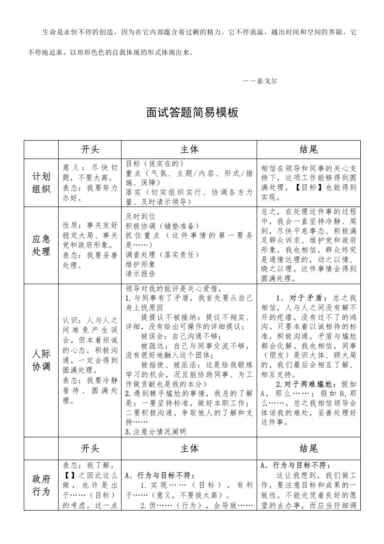 2024年Lqkvtv公务员面试答题简易模板