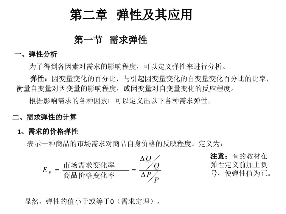 第二章南开大学经济学原理课件需求供给的弹性分析