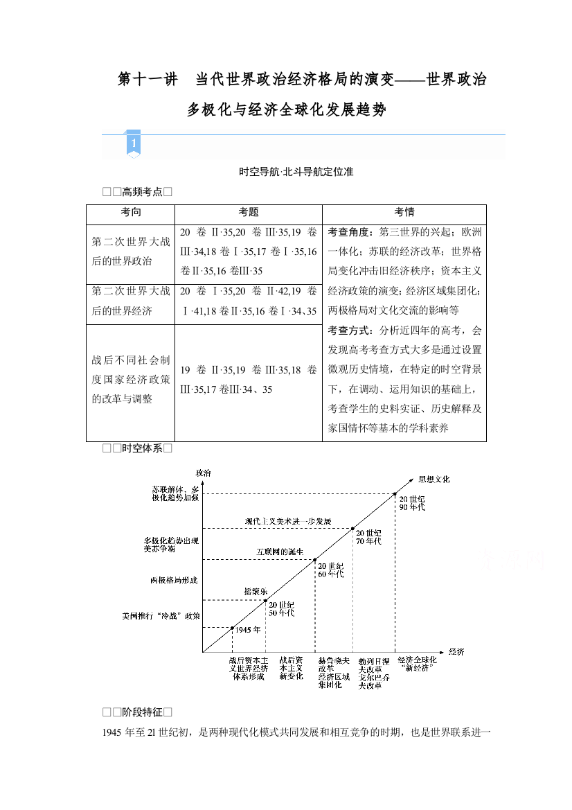 2021届高考历史二轮复习通史版