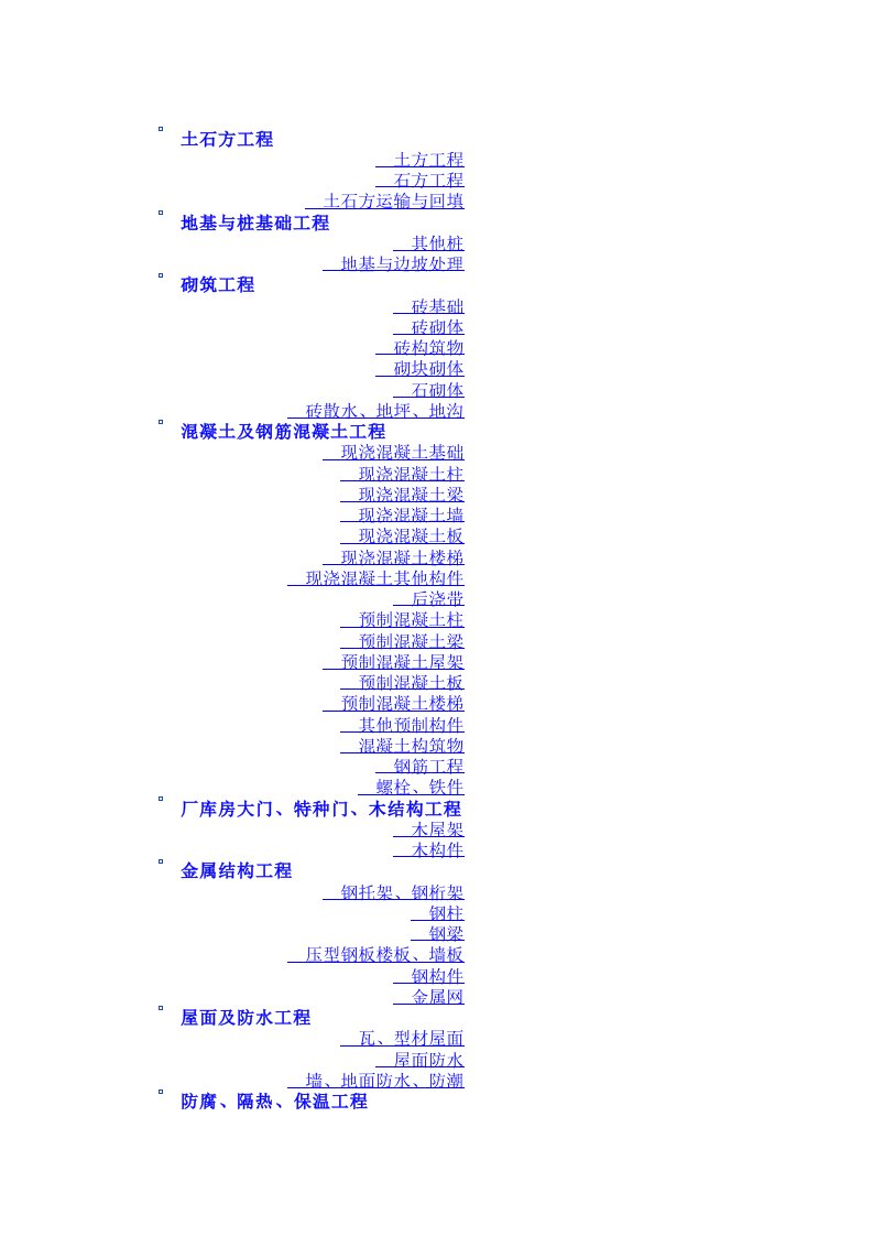 工程制度与表格-清单中工程量计算规则电子表格资料难得